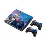 playstation ps3 slim vinyl decor decal protetive skin sticker for console, controllers decal#3120