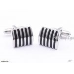 Men's Jewelry Cufflinks Square stripes pattern French Style Cuff Links