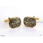 Men's Jewelry Cufflinks Classical Vintage Pattern Gold Paint Style Cuff Links